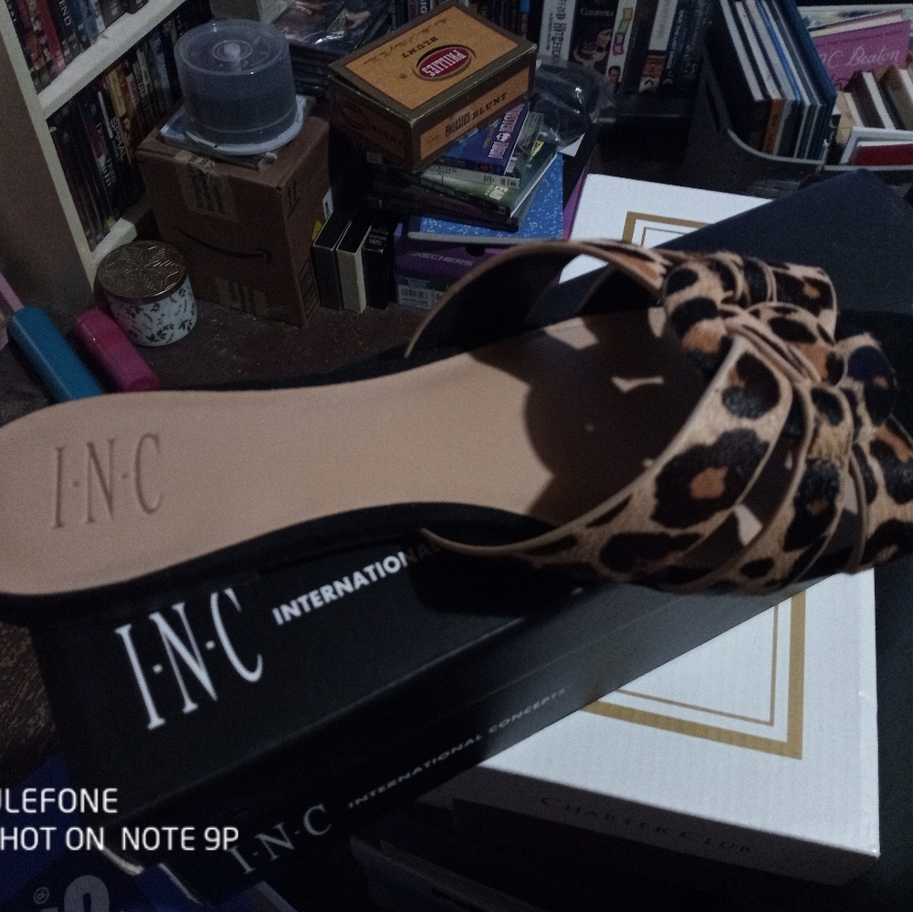 International Concepts INC Gargil Calf Hair Casual Slide Sandels